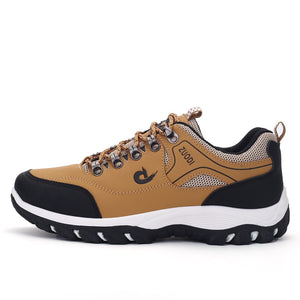 Men's PU Round Toe Breathable Lace Up Casual Walking Sneakers