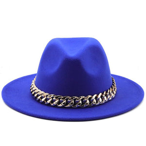 Women's Cotton Solid Pattern Warm Glamorous Fedora Winter Hat