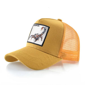 Men's Cotton Animal Pattern Hip Hop Casual Wear Baseball Caps