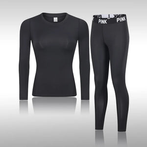 Women's Polyester O-Neck Long Sleeves Fitness Workout Yoga Suit
