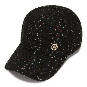 Women's Acrylic Sequined Pattern Casual Wear Baseball Hat