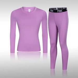 Women's Polyester O-Neck Long Sleeves Fitness Workout Yoga Suit