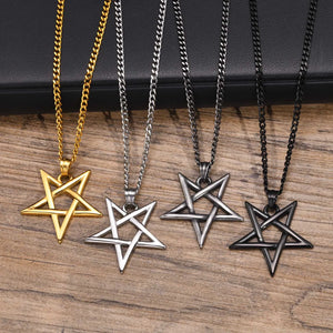 Men's Metal Stainless Steel Link Chain Trendy Star Necklace