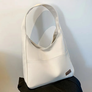 Women's PU Open Closure Solid Pattern Casual Wear Shoulder Bag
