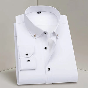 Men's Cotton Full Sleeves Single Breasted Plain Formal Shirt