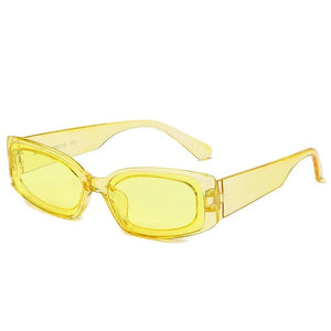 Women's Polycarbonate Frame Rectangle Shape Vintage Sunglasses