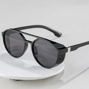 Men's Polycarbonate Frame Round Shaped Retro UV400 Sunglasses