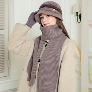 Women's Acrylic Slip-On Casual Winter Wear Warm Beanies Hats