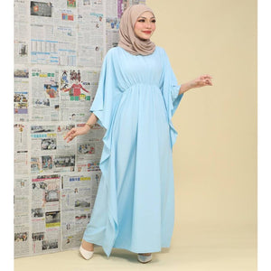 Women's Arabian Polyester Long Sleeves Plain Pattern Casual Abaya