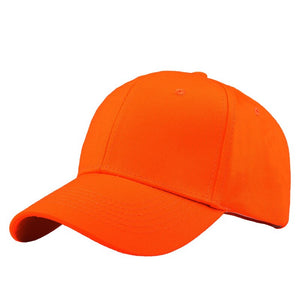 Men's Cotton Adjustable Strap Sun Protection Solid Baseball Cap