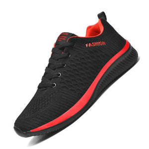 Men's Cotton Round Toe Lace-up Closure Breathable Sports Sneakers