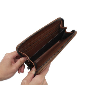 Men's PU Leather Card Holder Solid Pattern Elegant Long Wallet
