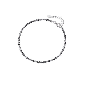 Women's 100% 925 Sterling Silver Round Pattern Sparkle Bracelet