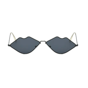 Women's Copper Frame Polycarbonate Lens Polygon Sunglasses