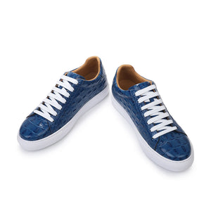 Men's Genuine Leather Round Toe Lace-up Closure Casual Shoes