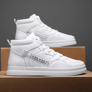 Men's Cotton Round Toe Lace-up Closure Sports Wear Sneakers
