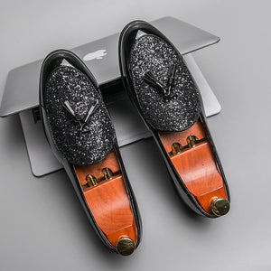 Men's Microfiber Round Toe Slip-On Breathable Formal Wear Shoes