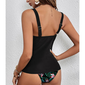 Women's Polyester Sweetheart-Neck Swimwear Backless Bikini Set