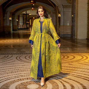 Women's Arabian Polyester Full Sleeves Embroidery Casual Dress