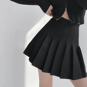 Women's Polyester High Waisted Pleated Pattern Casual Wear Skirt