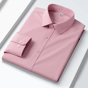 Men's Spandex Full Sleeves Single Breasted Plain Formal Shirt