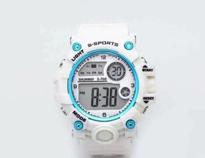 Kid's Rubber Buckle Clasp Waterproof Electronic Multifunctional Watches