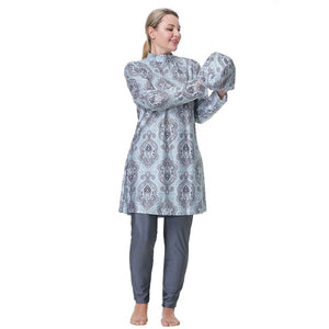 Women's Arabian Polyester Long Sleeve Printed Trendy Swimwear