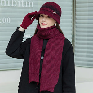 Women's Acrylic Slip-On Casual Winter Wear Warm Beanies Hats
