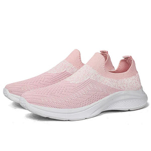 Women's Mesh Round Toe Slip-On Closure Breathable Sport Shoes