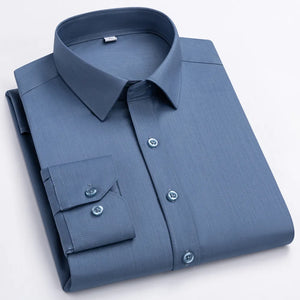 Men's Spandex Single Breasted Full Sleeve Plain Formal Shirt