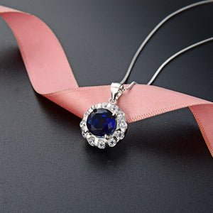 Women's 100% 925 Sterling Silver Zircon Box Chain Classic Necklace