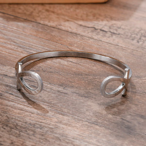 Men's Metal Stainless Steel Ethnic Round Shaped Cuff Bracelet