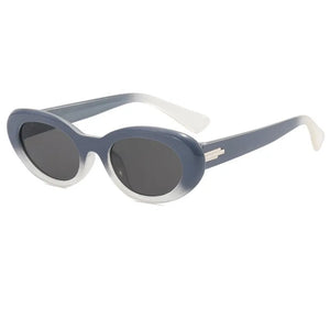 Women's Polycarbonate Frame Oval Shaped UV400 Trendy Sunglasses