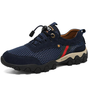 Men's Mesh Round Toe Lace-up Breathable Casual Wear Sneakers