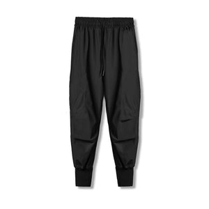 Men's Polyester Quick Dry Drawstring Closure Sports Wear Trousers