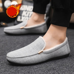 Men's Corduroy Round Toe Slip-On Closure Casual Wear Loafers