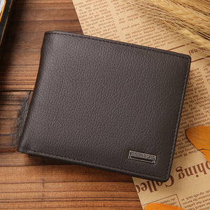 Men's 100% Genuine Leather Elegant Short Premium Bifold Wallets