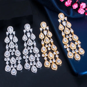 Women's Gold Filled Zircon Geometric Pattern Classic Earrings