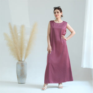 Women's Arabian O-Neck Polyester Sleeveless Casual Dresses