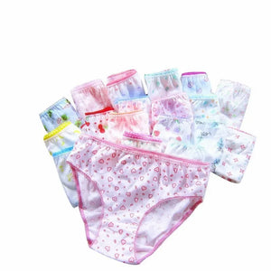 Kid's Girls 10Pcs Cotton Quick-Dry Cartoon Underwear Panties