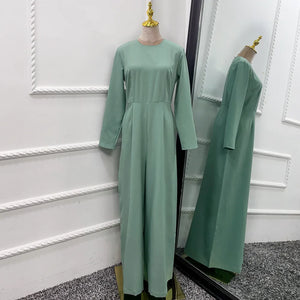 Women's Arabian Polyester Full Sleeves Plain Pattern Casual Abaya