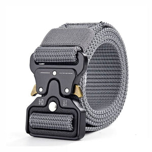 Men's Canvas Buckle Closure Solid Pattern Trendy Military Belts