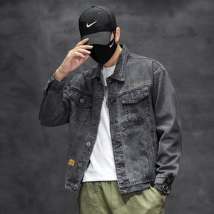 Men's Cotton Long Sleeves Single Breasted Closure Casual Jackets