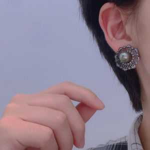 Women's 100% 925 Sterling Silver Natural Pearl Stud Earrings