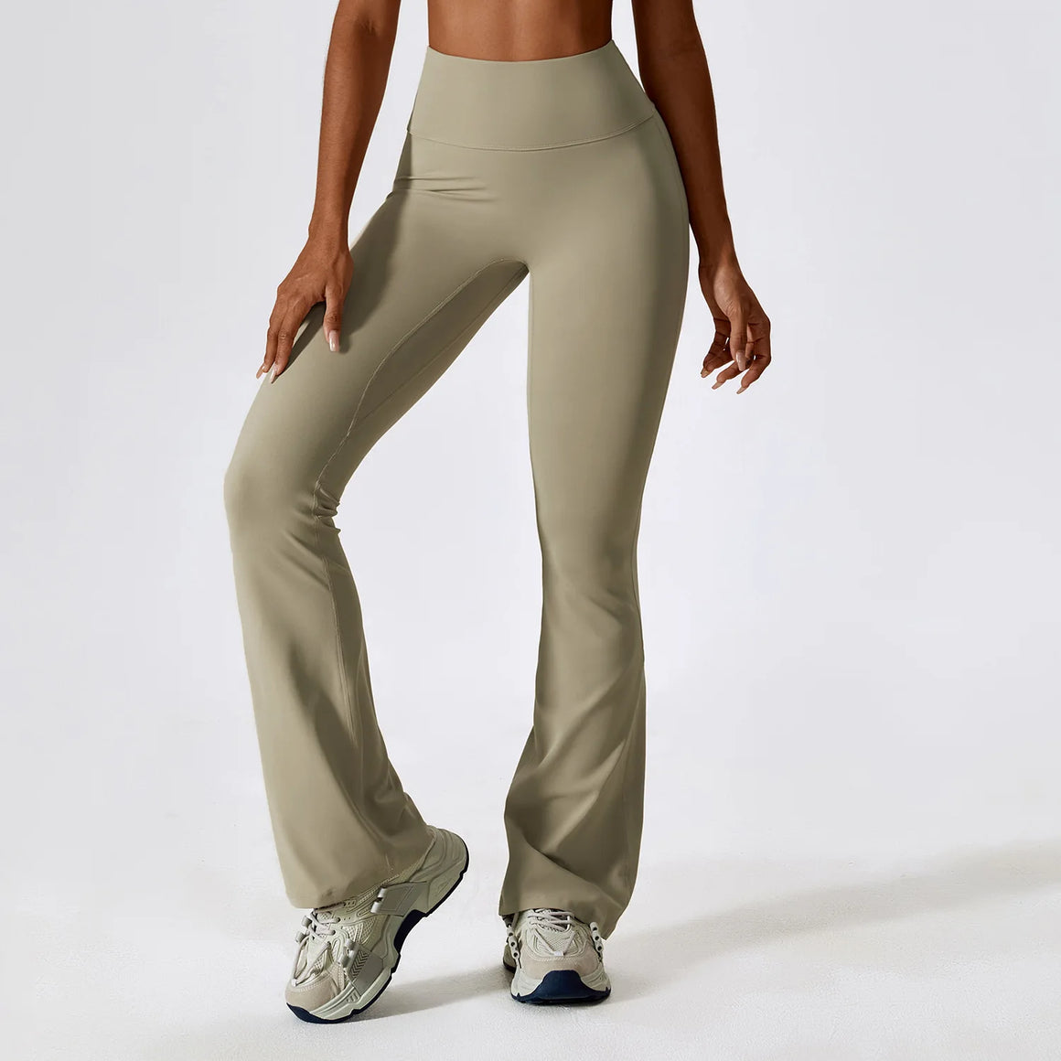 Women's Nylon Elastic Waist Closure Workout Sports Wear Trousers