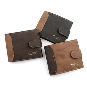 Men's PU Leather Hasp Closure Credit Card Holder Luxury Wallets