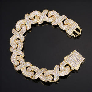 Men's Copper Toggle-Clasps Geometric Pattern Hip-Hop Bracelet