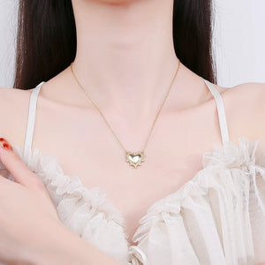 Women's 100% 925 Sterling Silver Zircon O-Chain Trendy Necklace