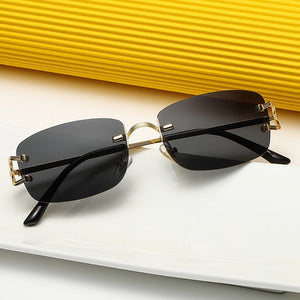 Men's Alloy Frame Acrylic Lens Rectangle Shaped UV400 Sunglasses
