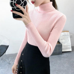 Women's Acrylic Turtleneck Full Sleeve Casual Pullover Sweaters